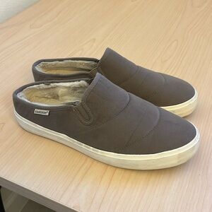 Staheekum Quilted Faux Fur Mule Slipper Shoes Memory Foam Taupe Women’s 9